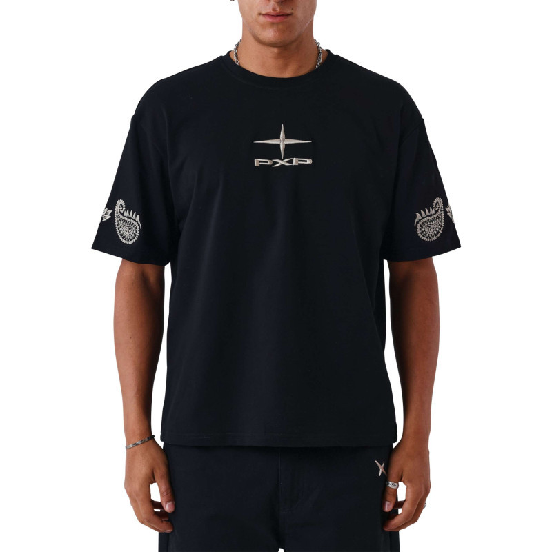 Project X - T-shirt Noir Uni Avec Une Coupe Droite Et Des Manches Courtes - Noir Project X - T-shirt Noir Uni Avec Une Coupe Droite Et Des Manches Courtes - Noir