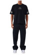 Thumbnail T-shirt noir uni avec une coupe droite et des manches courtes - Image 3