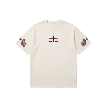 T-shirt blanc uni avec une coupe droite et des...