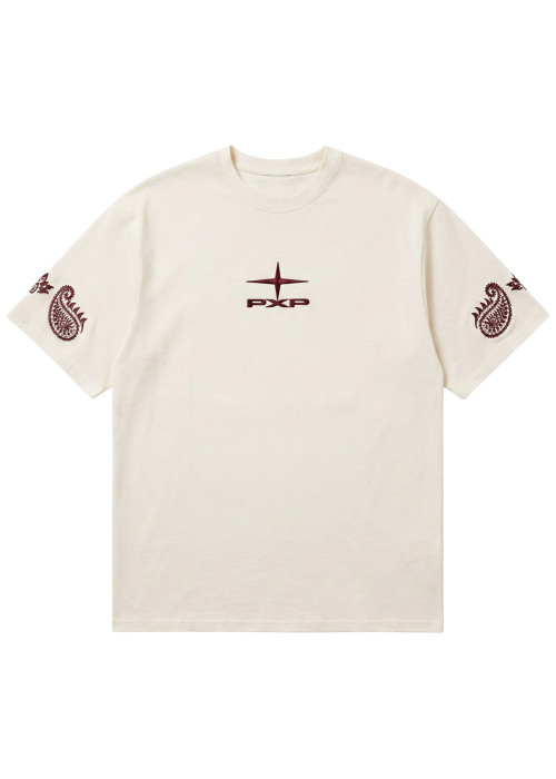 T-shirt blanc uni avec une coupe droite et des...