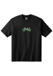 Thumbnail T-shirt en coton noir uni avec un col rond et une coupe droite