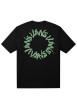 Thumbnail T-shirt en coton noir uni avec un col rond et une coupe droite - Image 2