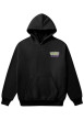 Thumbnail Sweat en coton noir uni avec une coupe droite et une capuche