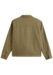 Thumbnail Blouson en coton vert olive uni avec une coupe droite et un col chemise - Image 2