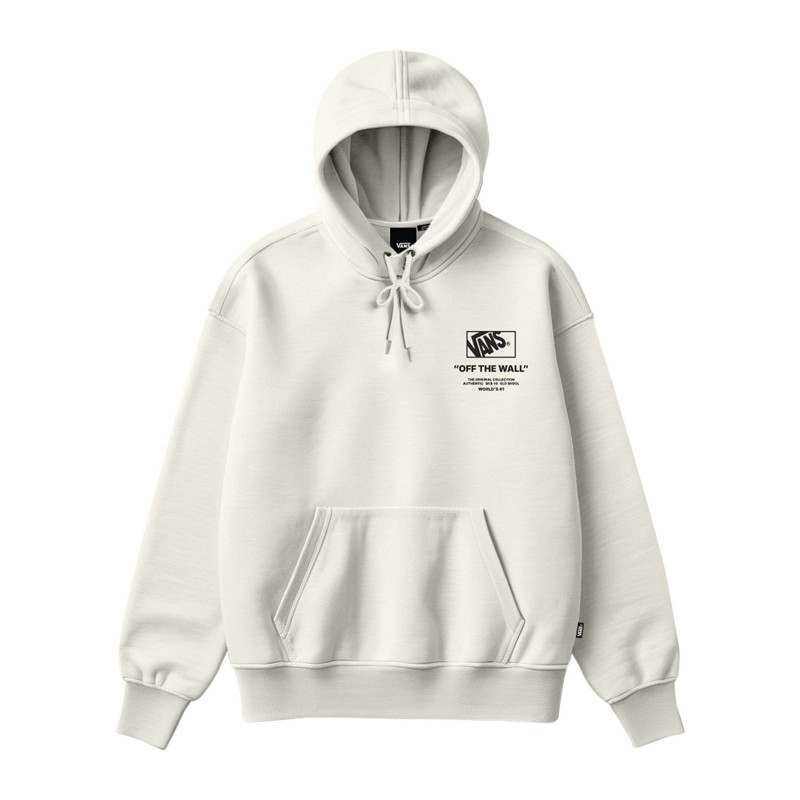 Vans - Sweat écru Uni Imprimé Avec Une Coupe Droite Et Une Capuche - Beige