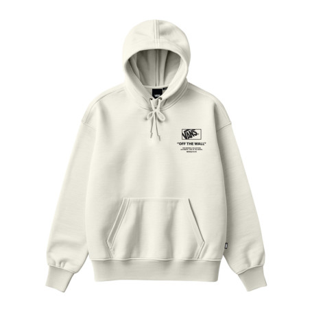 Sweat écru uni imprimé avec une coupe droite et...
