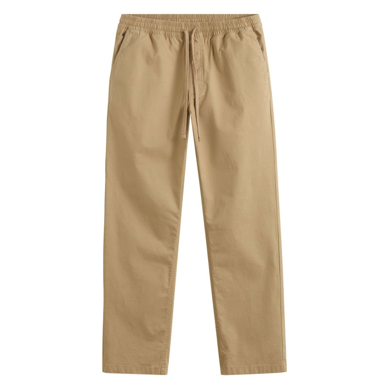 Vans - Pantalon Chino En Coton Camel Uni Pourvu D'un Cordon De Serrage - Marron