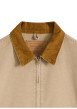 Thumbnail Blouson en coton sable uni avec une coupe droite et un col chemise - Image 2
