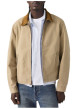 Thumbnail Blouson en coton sable uni avec une coupe droite et un col chemise - Image 3