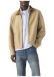 Thumbnail Blouson en coton sable uni avec une coupe droite et un col chemise - Image 5