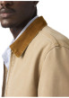 Thumbnail Blouson en coton sable uni avec une coupe droite et un col chemise - Image 6