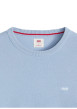 Thumbnail Pull en coton bleu ciel uni avec une coupe droite et un col rond - Image 2