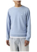 Thumbnail Pull en coton bleu ciel uni avec une coupe droite et un col rond - Image 5
