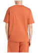 Thumbnail T-shirt en coton orange uni avec une coupe droite et un col rond - Image 3