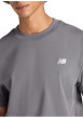Thumbnail T-shirt en coton gris uni avec une coupe droite et un col rond - Image 4