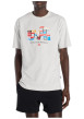 Thumbnail T-shirt en coton gris avec un imprimé, une coupe droite et un col rond - Image 2