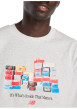 Thumbnail T-shirt en coton gris avec un imprimé, une coupe droite et un col rond - Image 5