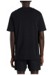 Thumbnail T-shirt en coton noir à imprimé avec une coupe droite et un col rond - Image 4