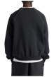 Thumbnail Sweat noir imprimé logo avec une coupe droite et un col rond - Image 4