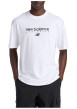Thumbnail T-shirt en coton blanc à imprimé avec une coupe droite et un col rond