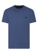 Thumbnail T-shirt en coton indigo uni avec une coupe droite et un col rond