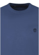 Thumbnail T-shirt en coton indigo uni avec une coupe droite et un col rond - Image 3