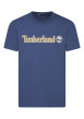 Thumbnail T-shirt en coton indigo uni avec une coupe droite et un col rond