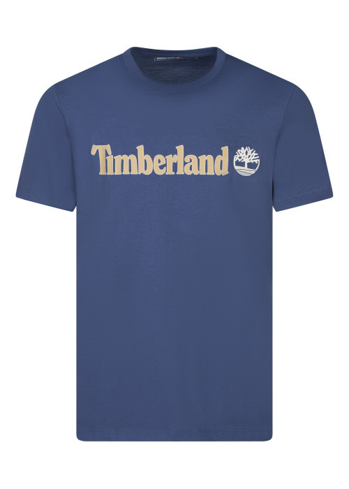 T-shirt en coton indigo uni avec une coupe...