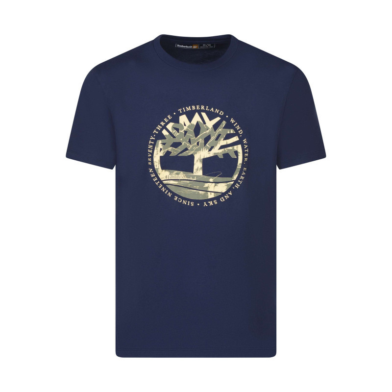 Timberland - T-shirt En Coton Marine Imprimé Avec Une Coupe Droite Et Un Col Rond - Bleu Foncé Timberland - T-shirt En Coton Marine Imprimé Avec Une Coupe Droite Et Un Col Rond - Bleu Foncé