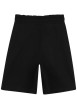 Thumbnail Short jogging en coton noir à coupe ajustée pourvu d'une taille élastiquée - Image 2