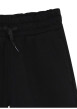 Thumbnail Short jogging en coton noir à coupe ajustée pourvu d'une taille élastiquée - Image 3