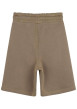 Thumbnail Short jogging en coton taupe à coupe ajustée pourvu d'une taille élastiquée - Image 2