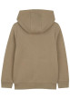 Thumbnail Sweat zippé en coton taupe à coupe ajustée pourvu d'un col à capuche - Image 2