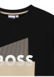 Thumbnail Pull en coton noir à coupe ajustée pourvu du nom de la marque - Image 3