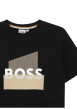 Thumbnail T-shirt en coton noir à coupe droite pourvu du nom de la marque - Image 3