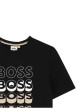 Thumbnail T-shirt en coton noir à coupe droite pourvu du nom de la marque - Image 3