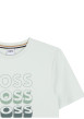 Thumbnail T-shirt en coton vert d'eau à coupe droite pourvu du nom de la marque - Image 3