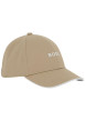 Thumbnail Casquette en coton beige pourvue du nom de la marque à l'avant