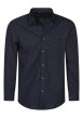 Thumbnail Chemise marine à motifs avec un col à revers et des manches longues