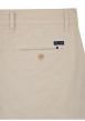 Thumbnail Pantalon chino en coton beige uni avec une coupe cigarette à zip et bouton - Image 2