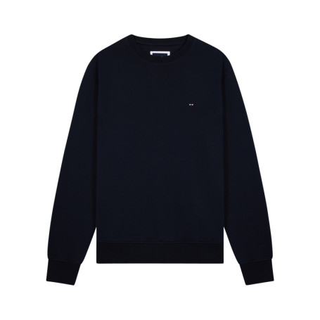 Sweat en coton marine uni avec une coupe droite...