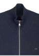 Thumbnail Gilet en coton marine uni avec une coupe droite et un col montant - Image 2