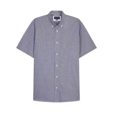 Chemise en coton marine vichy avec une coupe...