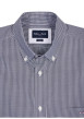 Thumbnail Chemise en coton marine vichy avec une coupe droite et un col à revers - Image 2