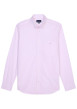 Thumbnail Chemise en coton rose à rayures avec une coupe droite et un col à revers