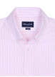 Thumbnail Chemise en coton rose à rayures avec une coupe droite et un col à revers - Image 2