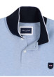 Thumbnail Polo en coton bleu uni avec une coupe droite et un col à revers - Image 2