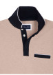 Thumbnail Polo en coton beige uni avec une coupe droite et un col à revers boutonné - Image 2