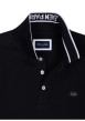 Thumbnail Polo en coton noir uni avec une coupe droite et un col à revers boutonné - Image 2