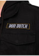 Thumbnail Blouson en jean en coton noir uni à coupe droite avec capuche - Image 7